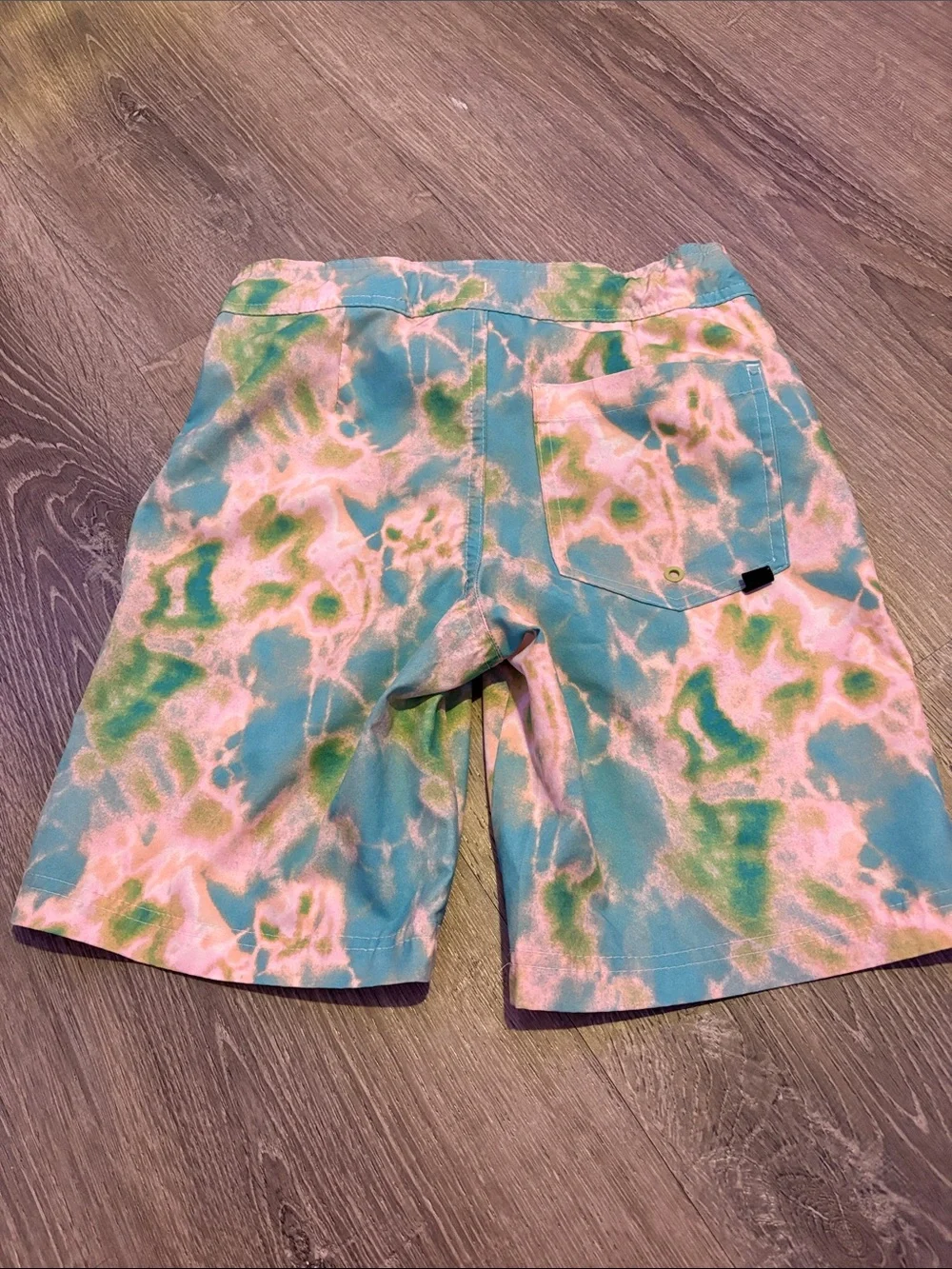art class Pastel Tie-Dye Swim Shorts in Aqua, Lavender & Mint
